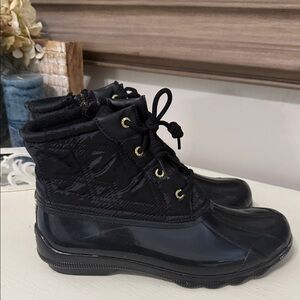 Sperry Black Quilted Winter Boots